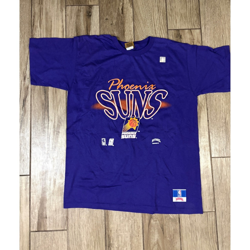 Vintage 90s Phoenix Suns Nutmeg Mills T Shirt Mens Large NBA Made in USA‎ NWOT